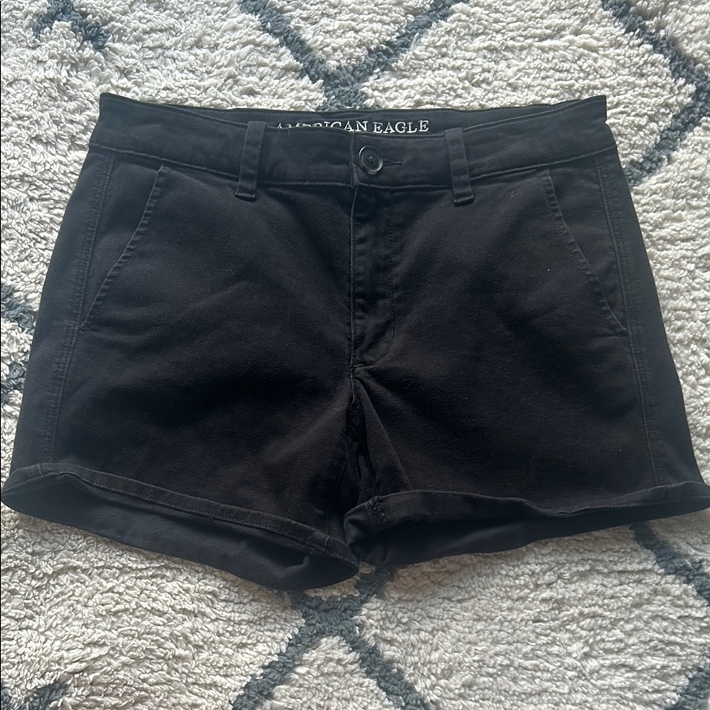 American Eagle Outfitters Black Jean Shorts Classic Style
